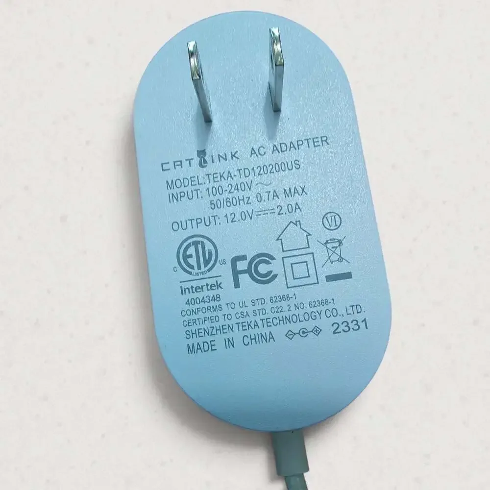 CATLINK AC Adapter Model TEKA-TD120200US 12V 2.0A Power Supply